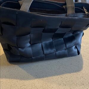 Harveys Midnight Black Woven Tote